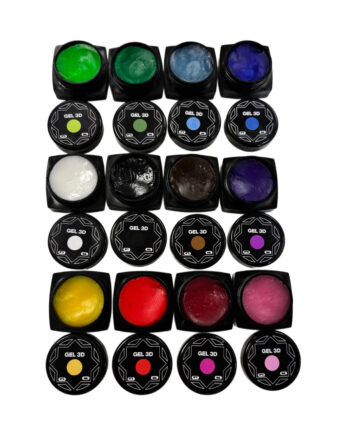 SET 12 COLORES GEL SÓLIDO 3D
